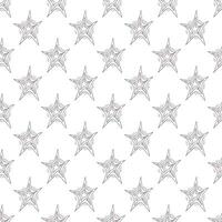 Seamless pattern with cute stars doodle for decorative print, wrapping paper, greeting cards, wallpaper and fabric vector