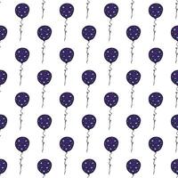 Holiday seamless pattern with flying balloon doodle for decorative print, wrapping paper, greeting cards, wallpaper and fabric vector