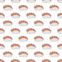 Seamless pattern with sushi for decorative print, wrapping paper, menu, wallpaper and fabric vector