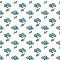 Summer seamless pattern with flowers doodle for decorative print, wrapping paper, greeting cards, wallpaper and fabric vector