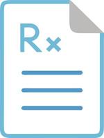 Prescription Document Icon for Medical and Healthcare Use vector