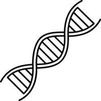 DNA Double Helix Icon for Genetics and Molecular Biology Concepts vector