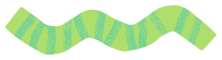 Bright green organic cut out wave shape isolated on white background. Colorful abstract squiggle shape collage element. vector