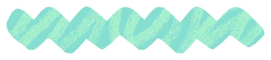 Abstract turquoise cut out wave shape isolated on white background. Colorful abstract squiggle shape collage element. vector