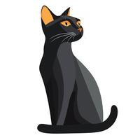 Friendly Cat with a Charming Face vector