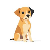 Smiling Cartoon Dog Ready for Action vector