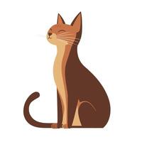 contento casa gato relajante en comodidad vector
