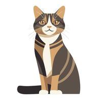 Cute House Cat Relaxing at Home vector