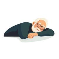 Senior Taking a Break on the Sofa vector