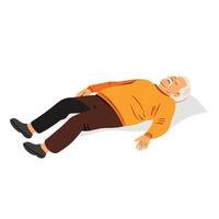 Senior Relaxing on a Cozy Couch vector