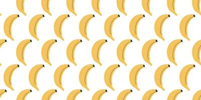 Playful seamless pattern featuring bananas in an organic style with flat colors. vector