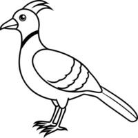 Create a nice bird icon silhoutte style with white background vector