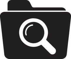 Folder icon silhouette with white background vector