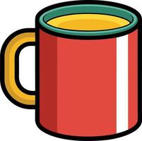 Minimalist mug design silhouttes style with white background vector