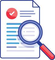 Create a document search unique icon vector