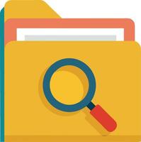 Create a search folder icon design vector