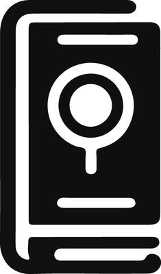 Scalable icon silhoutte style with white background