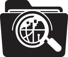 Folder search design vector