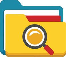 Folder search vecotor with white background vector