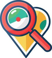 Create a search map illustration vector