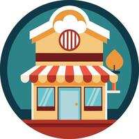 Create a restaurant icon with white background vector