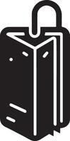 High-quality bookmark silhoutte style with white background vector