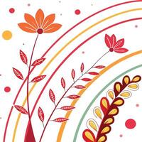 Vibrant Motion Abstract Art in Orange Yellow Green and Red. vector