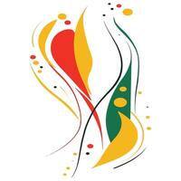 A Wave of Energy Abstract Design with Bold Hues. vector