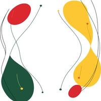 Bright and Bold Abstract Flowing Lines and Shapes. vector
