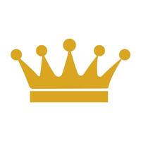 A gold crown with five points. It is yellow and has a gold color vector