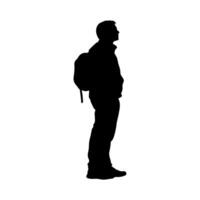 silhouette of a anthropologist vector