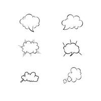 A set of four different cloud shapes vector