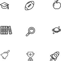 School icons set vector