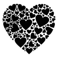 Love shape silhouette design for love. vector