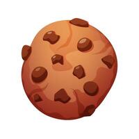 Chocolate Chip Cookies. Christmas pastries on white background. drawing element vector