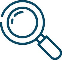 Outline Search Icon with Background Removed vector