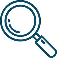 Thin Outline Search Symbol, Background Removed vector