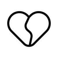 Broken Heart Icon Symbol Design Illustration vector