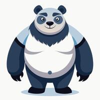 Giant Panda Illustration with Realistic Line Art Detailing for Wildlife and Nature Themes vector