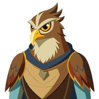 Hawk Design Featuring Majestic Bird in Flight with Detailed Features and Elegant Silhouette vector