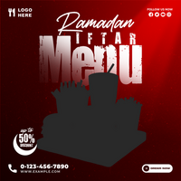 Ramadan Iftaar Menu Social Media Post Design Template psd