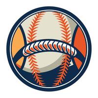 baseball ball with a rope around it vector