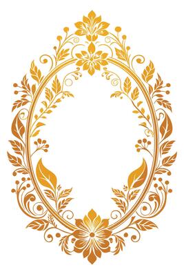 elegant gold ornamental floral frame