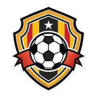 logo, gold silhouette of a soccer ball on a black background vector