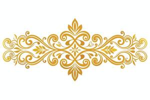 golden ornamental border vector
