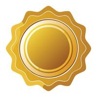 File golden badge stamp white background luxury vector