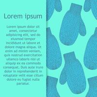 Seamless pattern with winter funny mittens. Warm clothing for hands. Repeating element. For design of packaging paper, textiles or templates. Cartoon flat vector