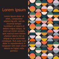 Modern abstract seamless geometric pattern with semicircles and circles in retro scandinavian style. Bright colorful geometry seamless pattern. vector
