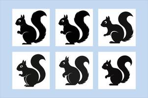 squirrel illustration, squirrel silhouette clipart vector