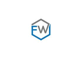 Letter FW logo design Initial Custom brand logo template vector